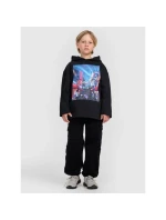 Chlapecká nepruhovaná mikina s kapucí 4F 4FJRAW25TSWSM2345-20S Chlapecká nepruhovaná mikina s kapucí 4F 4FJRAW25TSWSM2345-20S