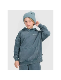 Chlapecká nepruhovaná mikina s kapucí 4F 4FJRAW25TSWSM2344-46S