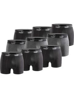 Pánské boxerky Puma 9-Pack černá šedá pohodlná bavlna