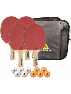 JOOLA FAMILY SADA NA STOLNÍ TENIS 4 RAKETY SPIRIT 10 MÍČKŮ