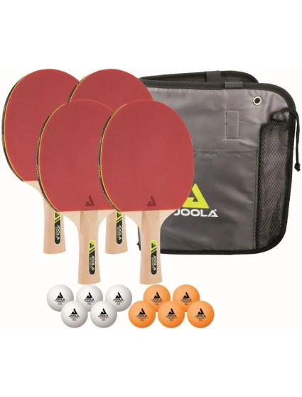 JOOLA FAMILY SADA NA STOLNÍ TENIS 4 RAKETY SPIRIT 10 MÍČKŮ JOOLA FAMILY SADA NA STOLNÍ TENIS 4 RAKETY SPIRIT 10 MÍČKŮ
