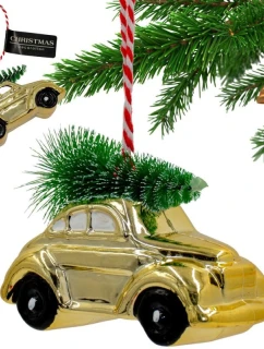 ZLATÁ OZDOBA NA ZAVĚŠENÍ AUTA