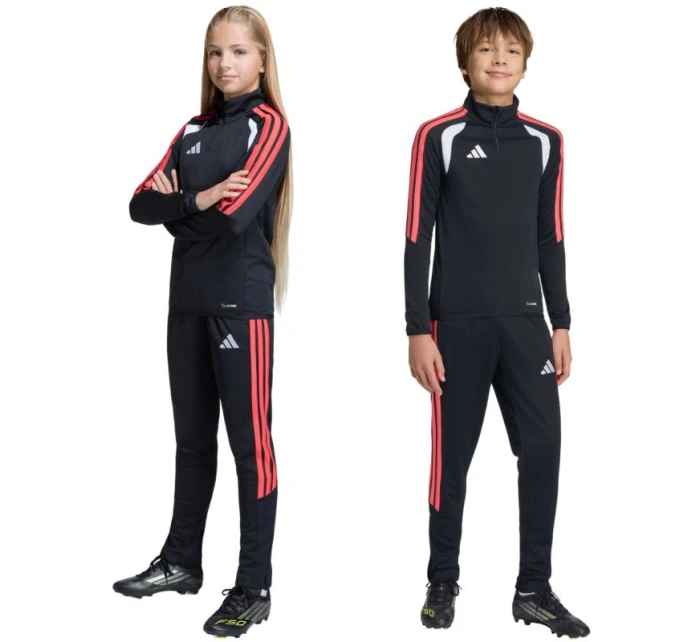 Dětské kalhoty adidas Tiro 26 League Slim černo-červené JY7115 Dětské kalhoty adidas Tiro 26 League Slim černo-červené JY7115