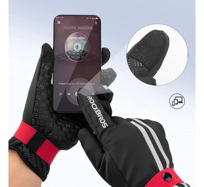 zimní cyklistické rukavice model 21850817 černé M - Rockbros zimní cyklistické rukavice model 21850817 černé M - Rockbros