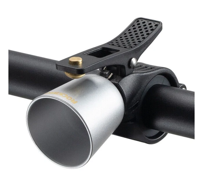 Stříbrný hliníkový zvonek na kolo Rockbros pro děti Stříbrný hliníkový zvonek na kolo Rockbros pro děti