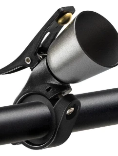 Hliníkový zvonek na kolo Rockbros stříbrný/černý pro děti