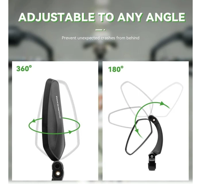 Zrcátko na kolo Rockbros pravé 26210001002 černé Zrcátko na kolo Rockbros pravé 26210001002 černé