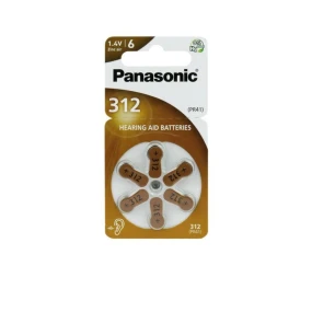 Baterie 312 PANASONIC 6 ks cena za zavření.