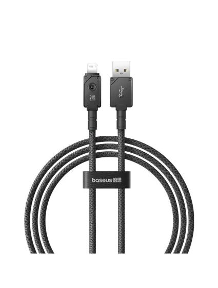 Baseus Nezlomitelný kabel USB-IP 2,4A 1m (černý) Baseus Nezlomitelný kabel USB-IP 2,4A 1m (černý)