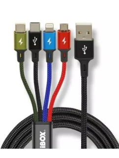 I-BOX USB KABEL 4V1 2XUSB-C, MICROUSB, LIGHTNING
