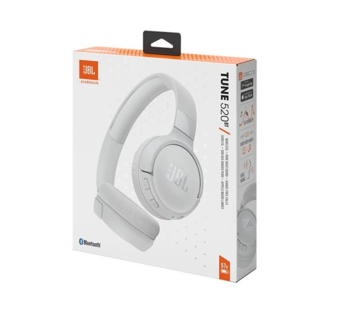 Sluchátka JBL TUNE 520 BT (bílá, bezdrátová, do uší) Sluchátka JBL TUNE 520 BT (bílá, bezdrátová, do uší)