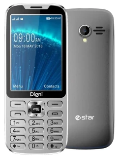 Telefon eSTAR Digni CALL 4G s Dual SIM ve stříbrné barvě