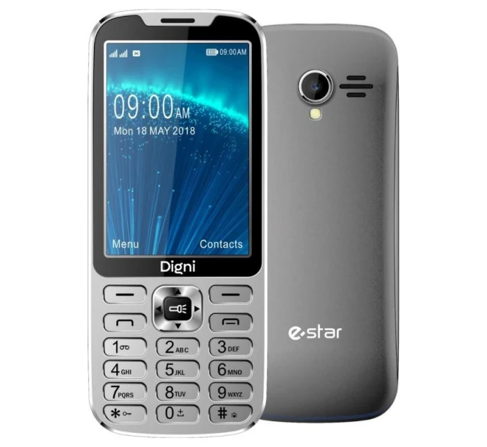 Telefon eSTAR Digni CALL 4G s Dual SIM ve stříbrné barvě Telefon eSTAR Digni CALL 4G s Dual SIM ve stříbrné barvě