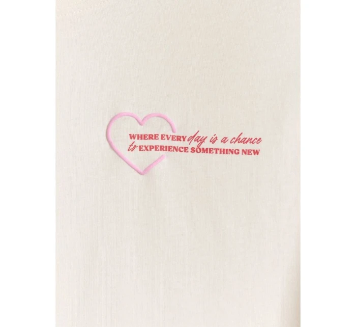 Dívčí tričko oversize s potiskem a dlouhým rukávem 4F 4FJRAW25TLONF589-11S Dívčí tričko oversize s potiskem a dlouhým rukávem 4F 4FJRAW25TLONF589-11S