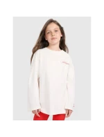 Dívčí tričko oversize s potiskem a dlouhým rukávem 4F 4FJRAW25TLONF589-11S Dívčí tričko oversize s potiskem a dlouhým rukávem 4F 4FJRAW25TLONF589-11S