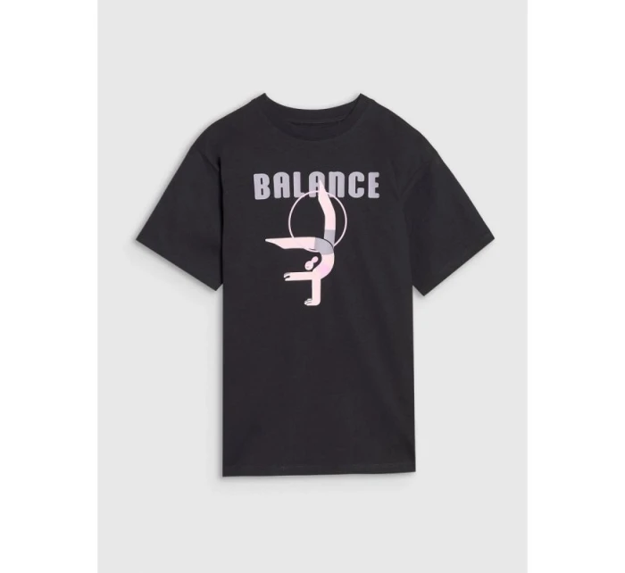 Dívčí tričko oversize s potiskem 4F FJRSS25TTSHF2646-20S Dívčí tričko oversize s potiskem 4F FJRSS25TTSHF2646-20S