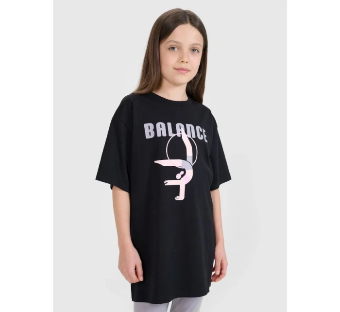 Dívčí tričko oversize s potiskem 4F FJRSS25TTSHF2646-20S Dívčí tričko oversize s potiskem 4F FJRSS25TTSHF2646-20S