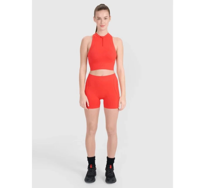 Bezešvé tréninkové krátké legíny model 21882736 dámské - 4F Bezešvé tréninkové krátké legíny model 21882736 dámské - 4F