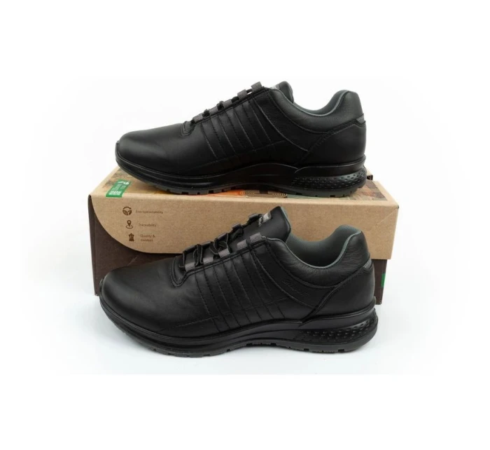 pánské sportovní boty Nero model 21895662 kožené černé pohodlné lehké - Grisport pánské sportovní boty Nero model 21895662 kožené černé pohodlné lehké - Grisport