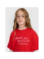Dívčí tričko s potiskem model 21907074 - 4F Dívčí tričko s potiskem model 21907074 - 4F