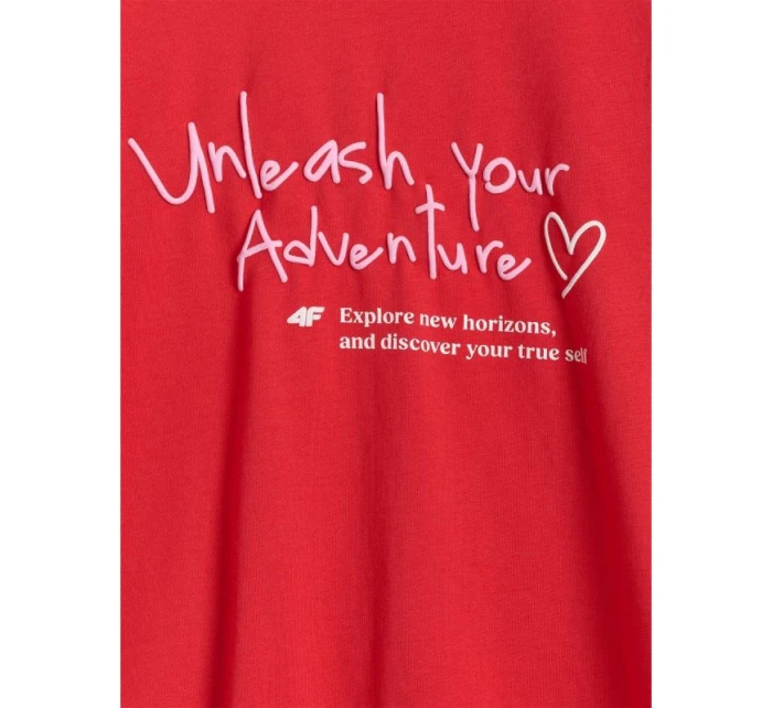 Dívčí tričko s potiskem model 21907074 - 4F Dívčí tričko s potiskem model 21907074 - 4F