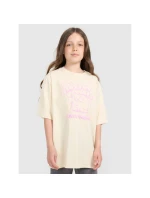 Dívčí tričko oversize s potiskem model 21907083 - 4F Dívčí tričko oversize s potiskem model 21907083 - 4F
