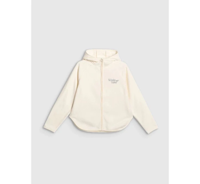 Dívčí volný fleece s kapucí model 21917508 - 4F Dívčí volný fleece s kapucí model 21917508 - 4F