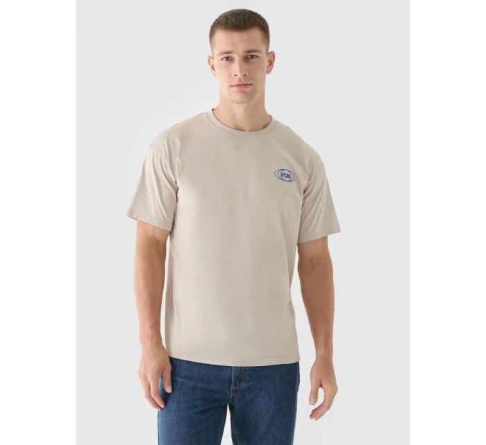 Pánské tričko oversize s potiskem 4F 4FRSS24TTSHM2535-83S Pánské tričko oversize s potiskem 4F 4FRSS24TTSHM2535-83S