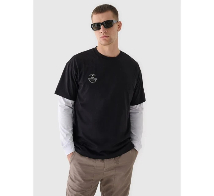 Oversize hladké unisex tričko 4F 4FRAW24TTSHU2672-20S Oversize hladké unisex tričko 4F 4FRAW24TTSHU2672-20S