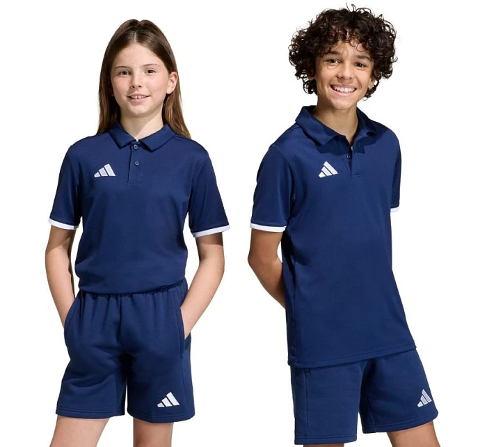 Dětské tričko adidas Entrada 26 Polo námořnická modrá JZ6627 Dětské tričko adidas Entrada 26 Polo námořnická modrá JZ6627