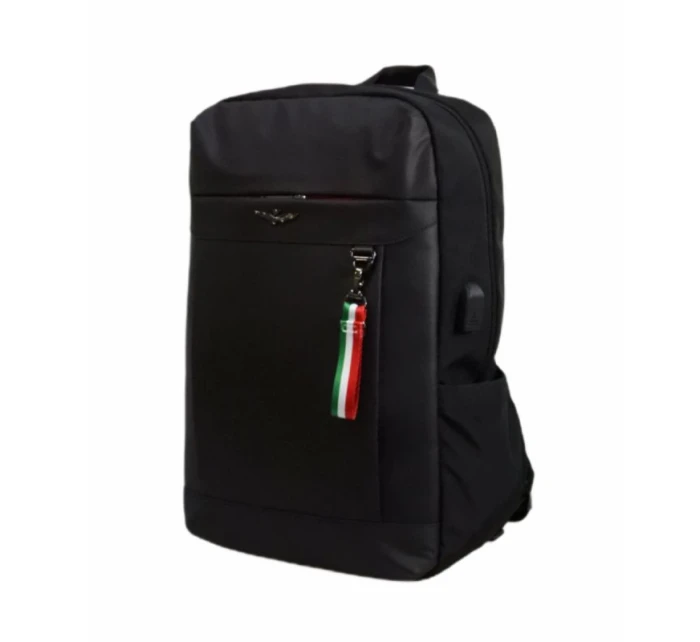 Aeronautica Militare Zaino černý městský batoh - AM-1553 Aeronautica Militare Zaino černý městský batoh - AM-1553