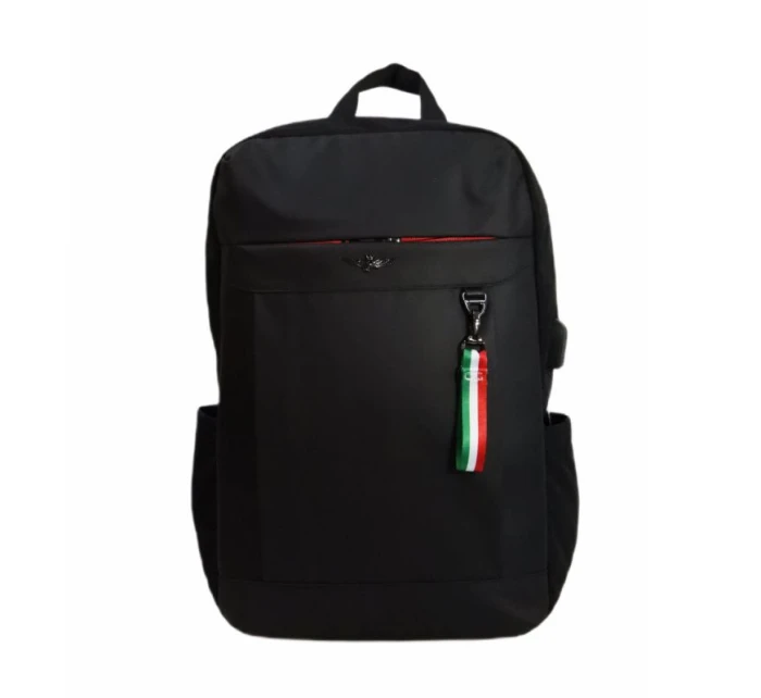 Aeronautica Militare Zaino černý městský batoh - AM-1553 Aeronautica Militare Zaino černý městský batoh - AM-1553