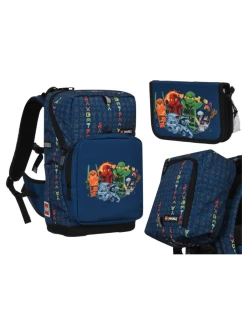Lego Optimo Starter Ninjago 20L Blue - 20254-2403 Sada batohu 3 v 1, školní tašky a penálu - 20254-2403