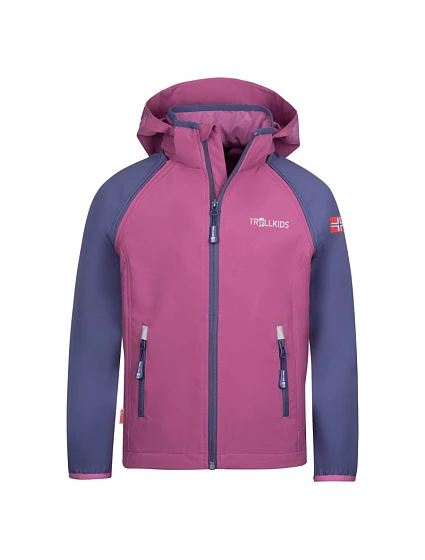 Trollkids Dětská softshellová bunda pro kluky/dívky Dětská bunda Rondane Zip Off XT mallow pink/violet blue (819-242) Trollkids Dětská softshellová bunda pro kluky/dívky Dětská bunda Rondane Zip Off XT mallow pink/violet blue (819-242)