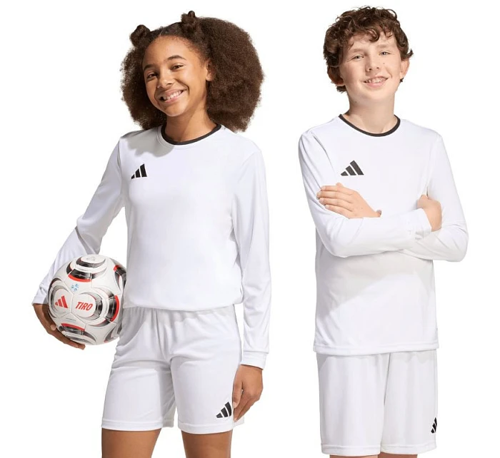 Dětský dres adidas Entrada 26 s dlouhým rukávem bílý KF5874 Dětský dres adidas Entrada 26 s dlouhým rukávem bílý KF5874