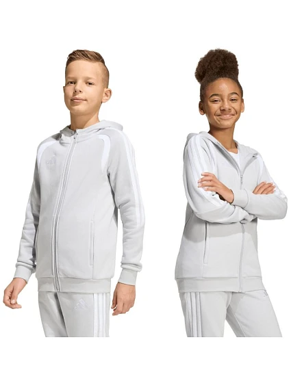 Dětská mikina adidas Tiro 26 League Sweat Full Zip Hoodie šedá KF3323 Dětská mikina adidas Tiro 26 League Sweat Full Zip Hoodie šedá KF3323