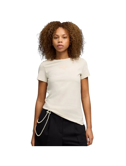 Dámské tričko Puma ESS Script Tee beige 691760 87 Dámské tričko Puma ESS Script Tee beige 691760 87