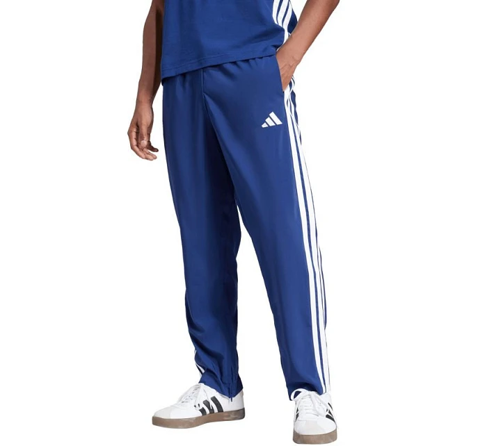 Pánské kalhoty adidas Essentials 3-Stripes Stanford Open Hem modré JE6400 Pánské kalhoty adidas Essentials 3-Stripes Stanford Open Hem modré JE6400