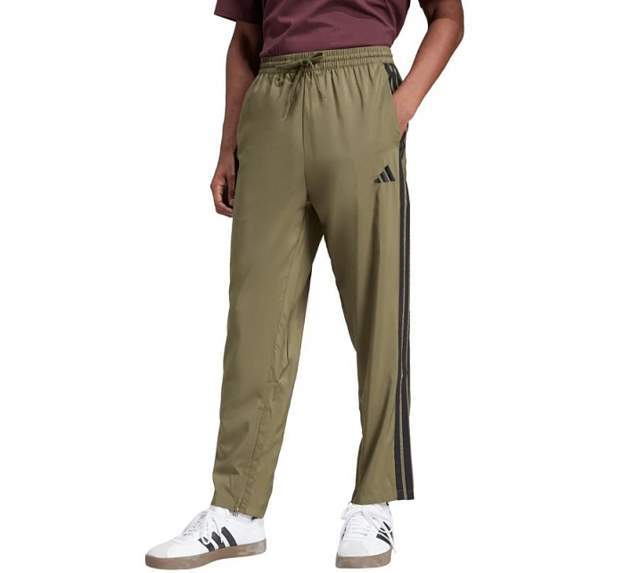 Pánské kalhoty adidas Essentials 3-Stripes Stanford Open Hem olivová JE6401 Pánské kalhoty adidas Essentials 3-Stripes Stanford Open Hem olivová JE6401