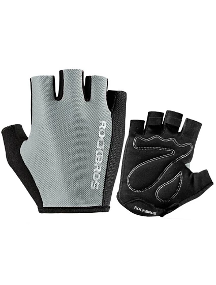 Cyklistické rukavice Rockbros S099GR velikost M - šedé Cyklistické rukavice Rockbros S099GR velikost M - šedé