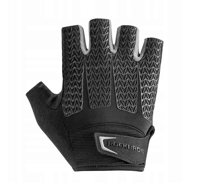 Rockbros S169BGR M cyklistické rukavice s gelovými polštářky - šedé Rockbros S169BGR M cyklistické rukavice s gelovými polštářky - šedé