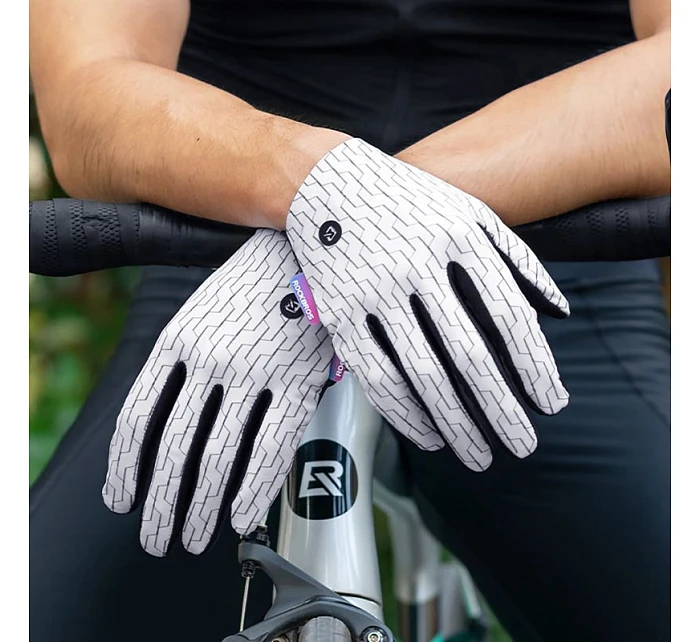 Rockbros MTB cyklistické rukavice velikost: S - bílo-černé Rockbros MTB cyklistické rukavice velikost: S - bílo-černé