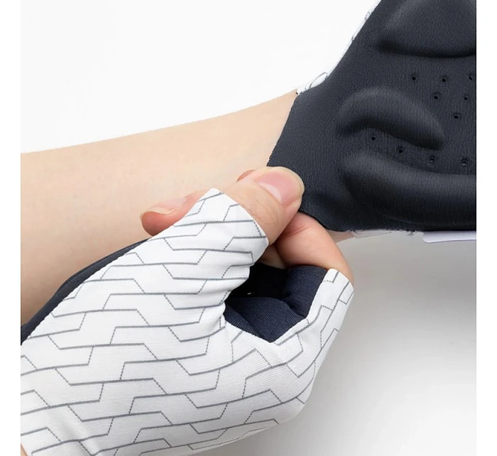 Rockbros MTB cyklistické rukavice velikost: S - bílo-černé Rockbros MTB cyklistické rukavice velikost: S - bílo-černé