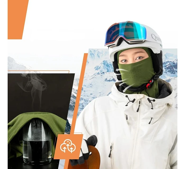 Qunature lyžařský plášť 13230023015 bike motorbike balaclava velikost L - zelená Qunature lyžařský plášť 13230023015 bike motorbike balaclava velikost L - zelená