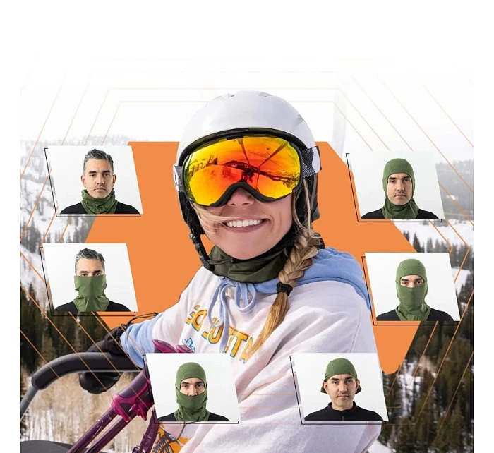 Qunature lyžařský plášť 13230023015 bike motorbike balaclava velikost L - zelená Qunature lyžařský plášť 13230023015 bike motorbike balaclava velikost L - zelená