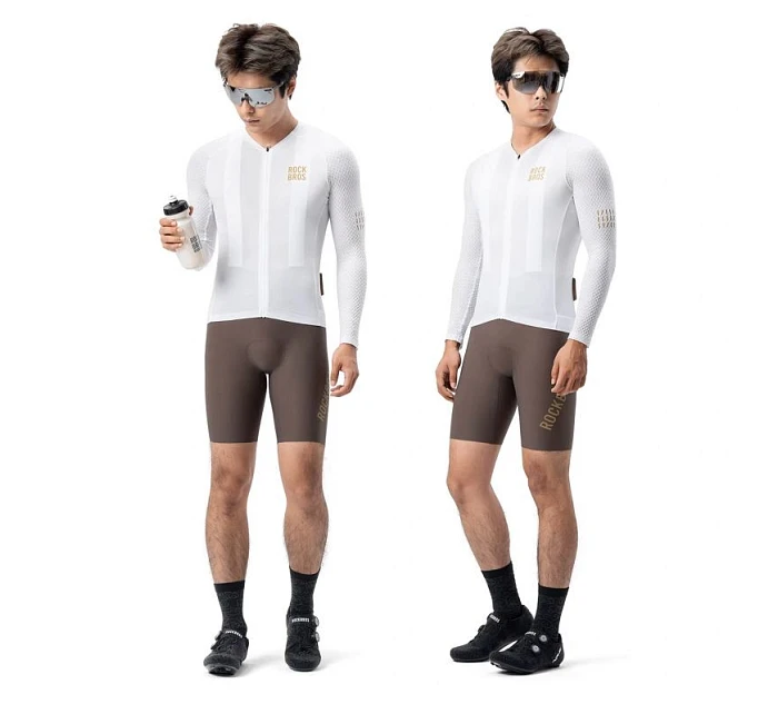 model 22114135 Cyklistický dres s dlouhým rukávem Diamond velikost XS bílý - Rockbros model 22114135 Cyklistický dres s dlouhým rukávem Diamond velikost XS bílý - Rockbros