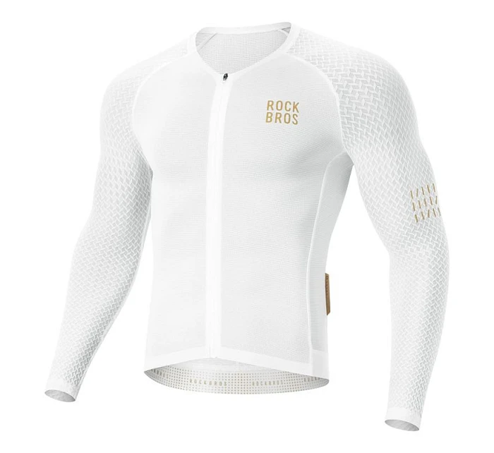 model 22114135 Cyklistický dres s dlouhým rukávem Diamond velikost XS bílý - Rockbros model 22114135 Cyklistický dres s dlouhým rukávem Diamond velikost XS bílý - Rockbros