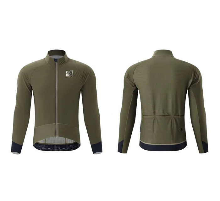 Rockbros YDWT014 zimní dvouvrstvá fleecová cyklistická bunda velikost XL - zelená Rockbros YDWT014 zimní dvouvrstvá fleecová cyklistická bunda velikost XL - zelená