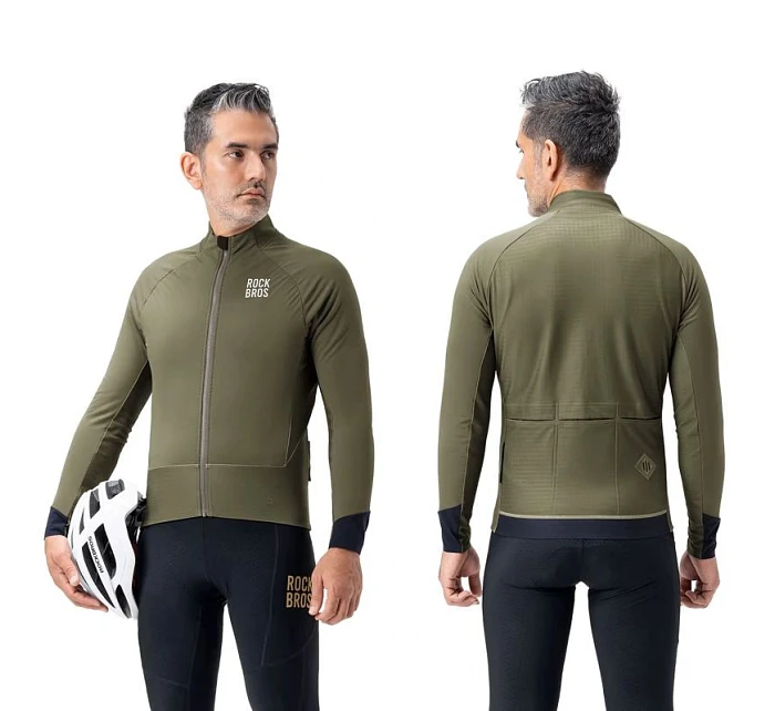 Rockbros YDWT014 zimní dvouvrstvá fleecová cyklistická bunda velikost XL - zelená Rockbros YDWT014 zimní dvouvrstvá fleecová cyklistická bunda velikost XL - zelená