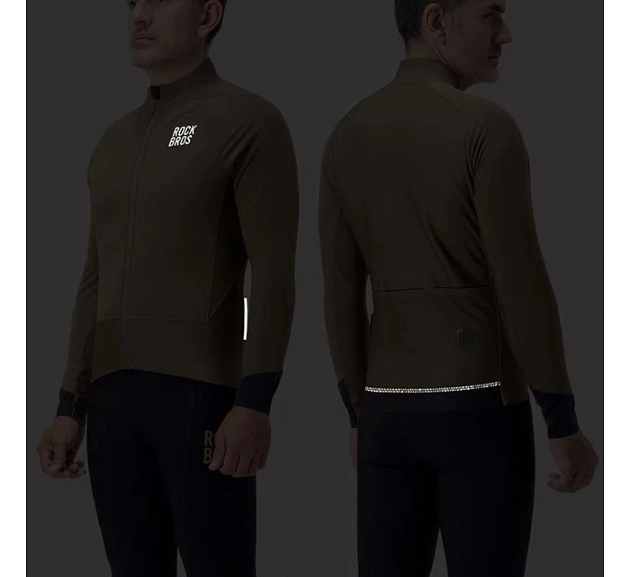 Rockbros YDWT014 zimní dvouvrstvá fleecová cyklistická bunda velikost XL - zelená Rockbros YDWT014 zimní dvouvrstvá fleecová cyklistická bunda velikost XL - zelená